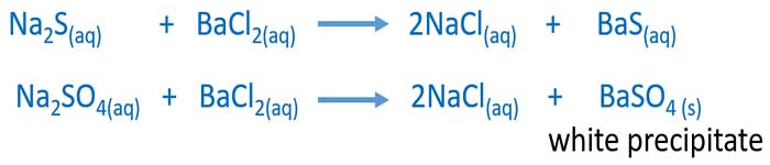 identify sodium sulfide and sodium sulfate